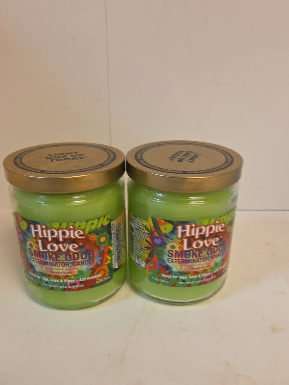 Smoke Odor Exterminator Candle - Green Set Of 2